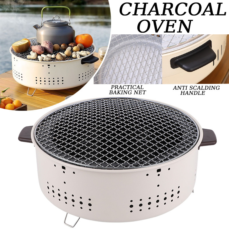 Outdoor Camping Oven - موقد الشواء المستديرة 1/3 قطعة المحمولة