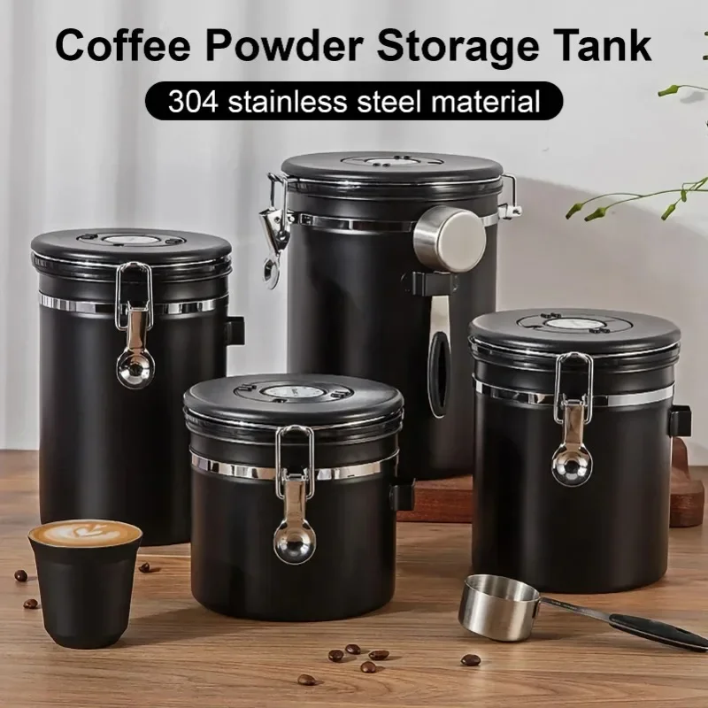 Bear Canister - 304 الفولاذ المقاوم للصدأ حبوب البن