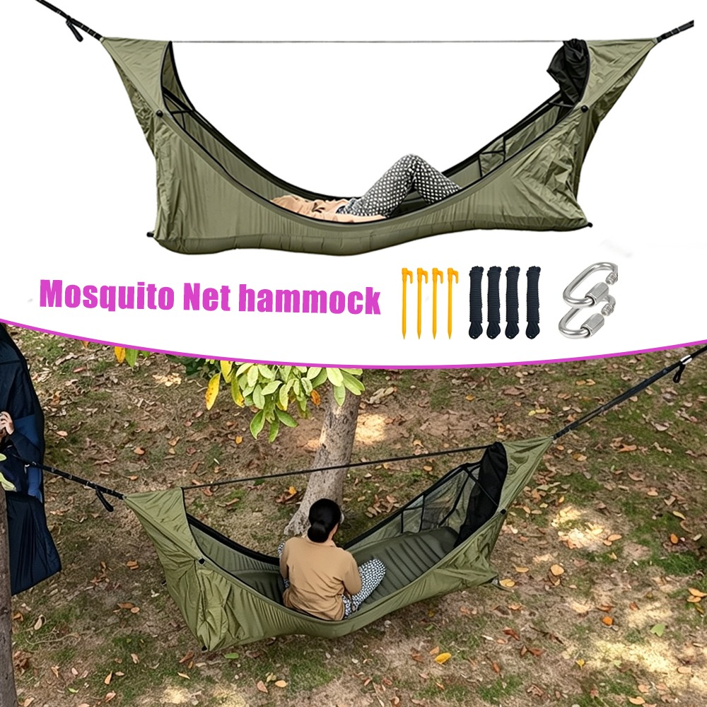 Outdoor Camping Mosquito Net - أرجوحة مسطحة مع شبكة ضد البعوض،