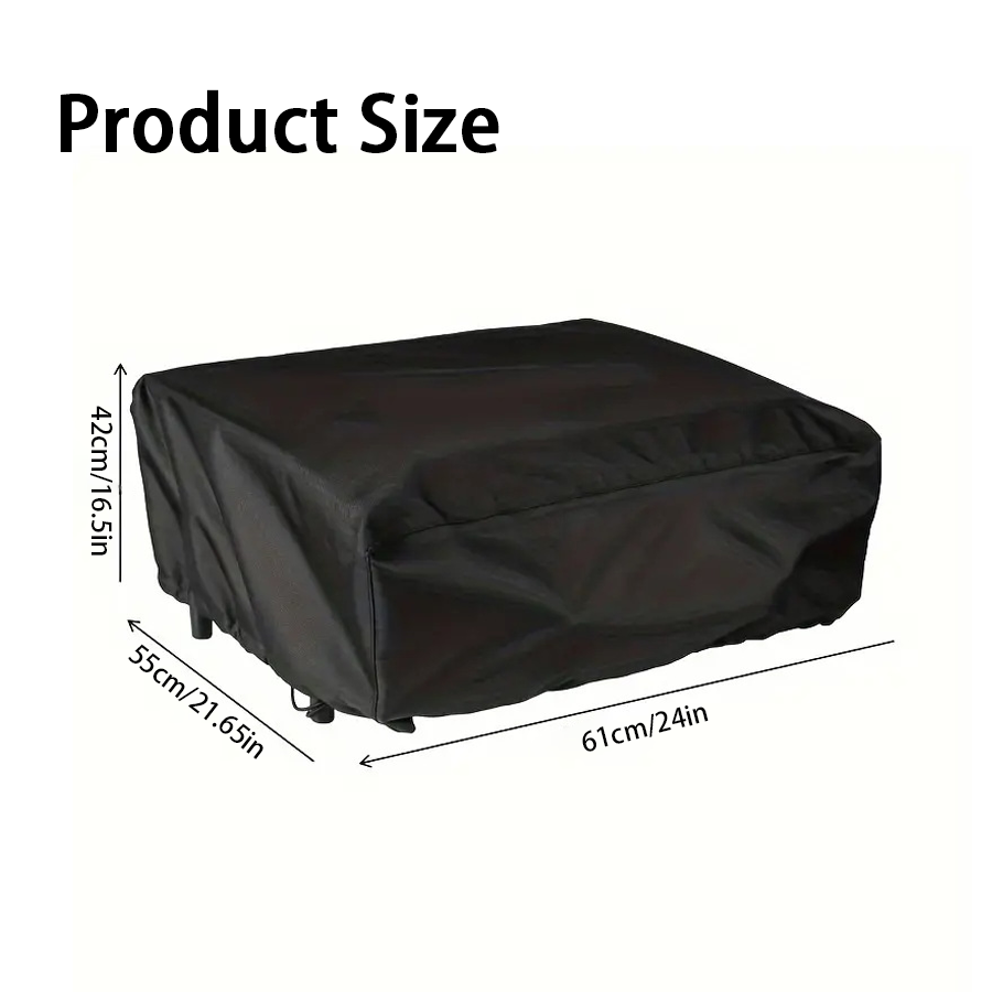 Outdoor Camping Oven - غطاء حماية أسود للفرن مع حبل