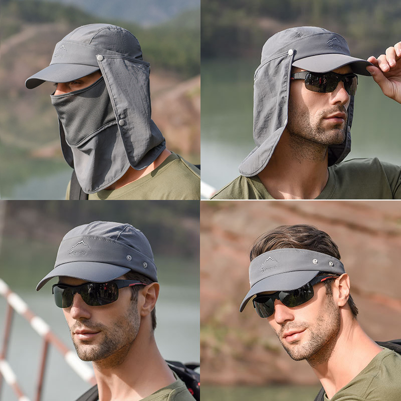 متعددة الوظائف طوي التجفيف الس - مراجعة Camping Outdoor Quick Drying Sun Neck Protection Cap Hat وسعره