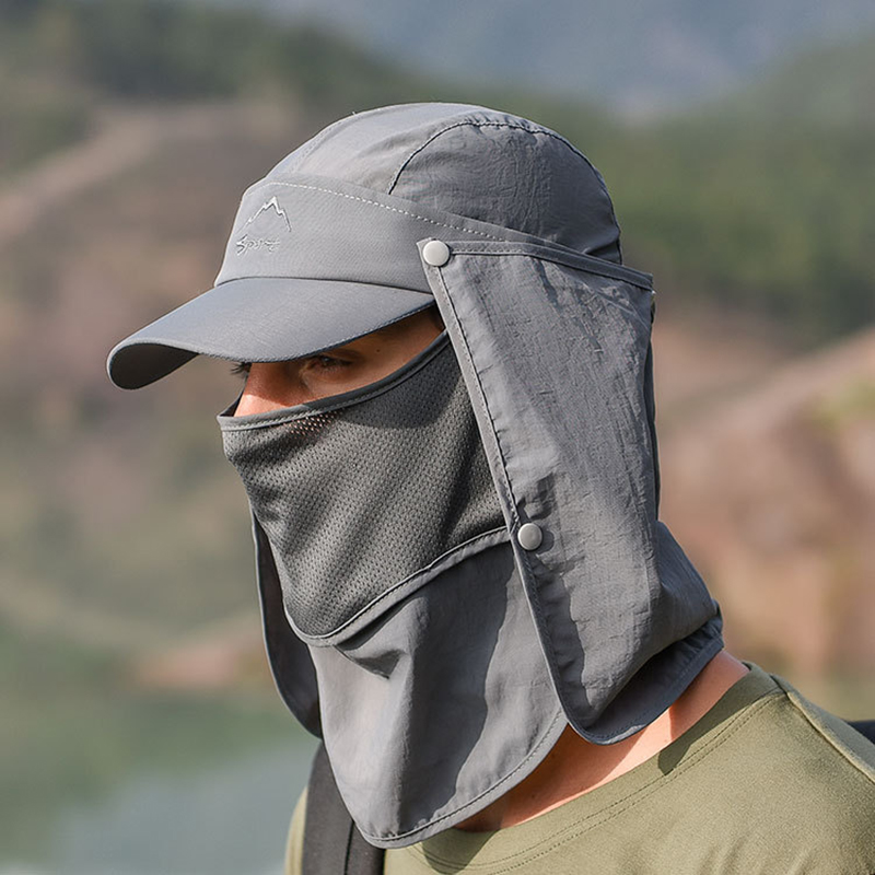 متعددة الوظائف طوي التجفيف الس - مراجعة Camping Outdoor Quick Drying Sun Neck Protection Cap Hat وسعره