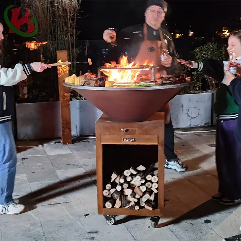 موقد نار من الفولاذ كورتن بطول - مراجعة Outdoor Camping Oven وسعره