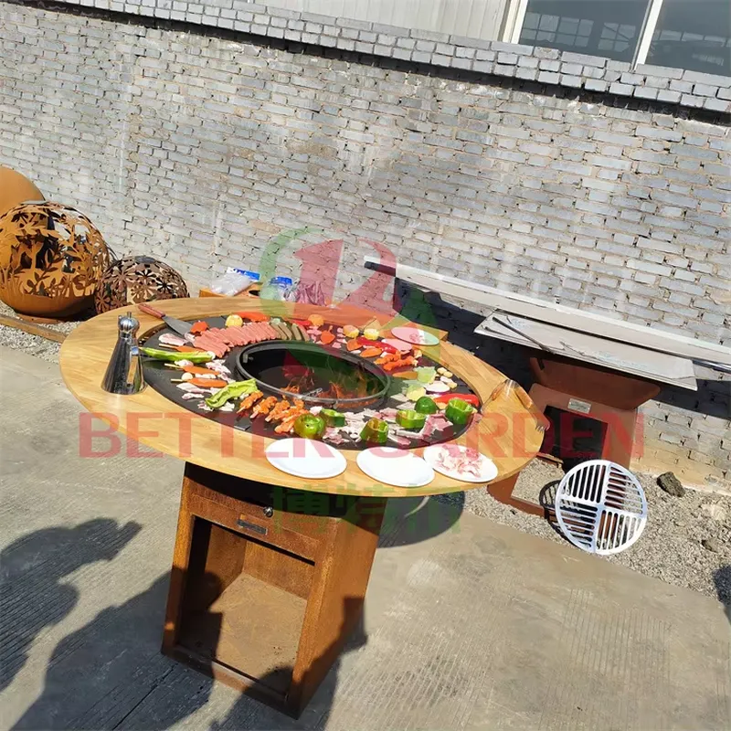 موقد نار من الفولاذ كورتن بطول - مراجعة Outdoor Camping Oven وسعره