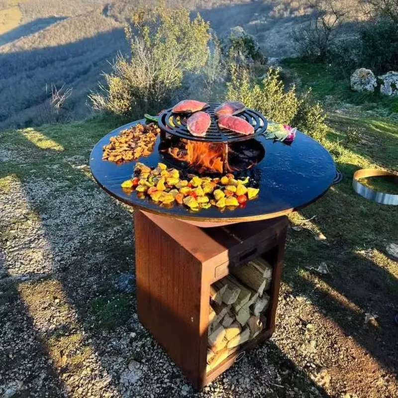 موقد نار من الفولاذ كورتن بطول - مراجعة Outdoor Camping Oven وسعره
