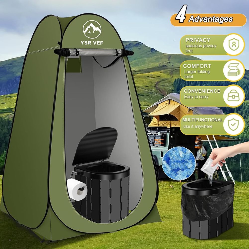 طقم مرحاض متنقل، مرحاض للتخييم - مراجعة Outdoor Camping وسعره