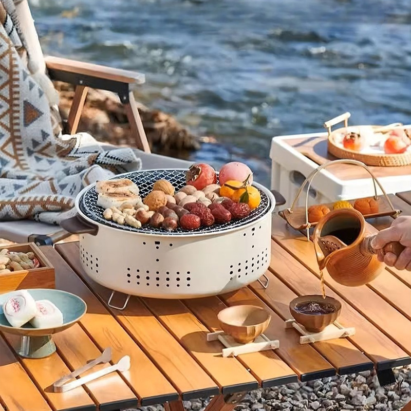 موقد الشواء المستديرة 1/3 قطعة - مراجعة Outdoor Camping Oven وسعره
