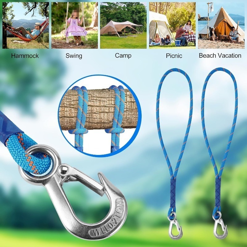 1/2 قطعة حبل نايلون بخطاف معدن - مراجعة Camping Rope وسعره