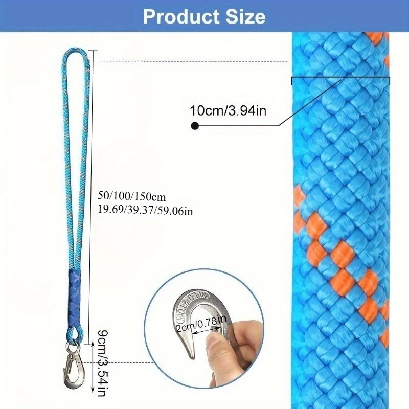 1/2 قطعة حبل نايلون بخطاف معدن - مراجعة Camping Rope وسعره