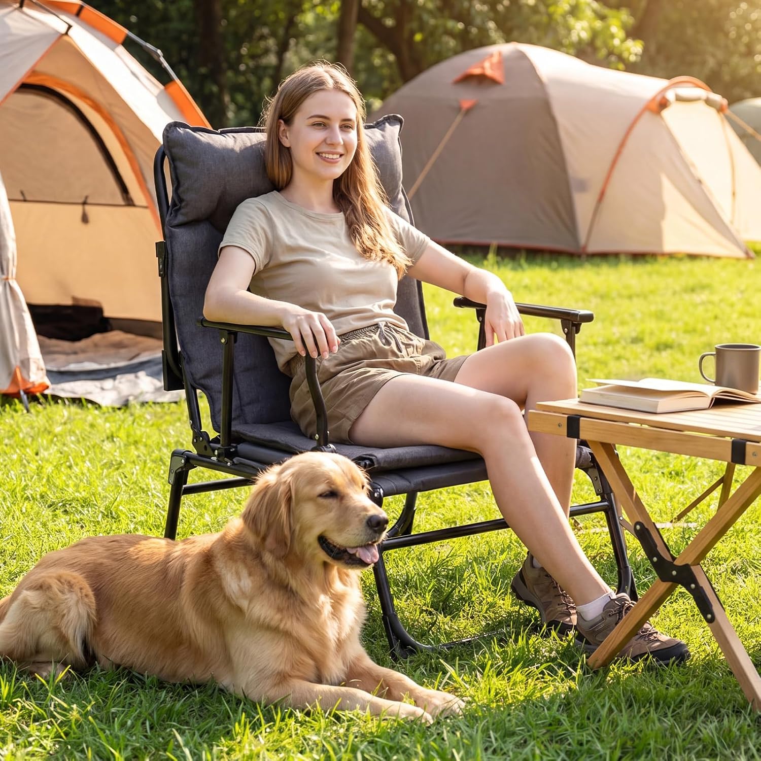 مجموعة كراسي استرخاء قابلة للط - مراجعة Outdoor Camping Recliner وسعره