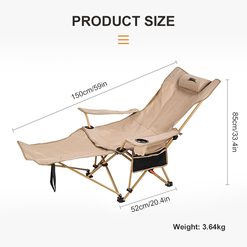 BRS 2-in-1 كرسي تخييم مستلق خف - مراجعة Outdoor Camping Recliner وسعره