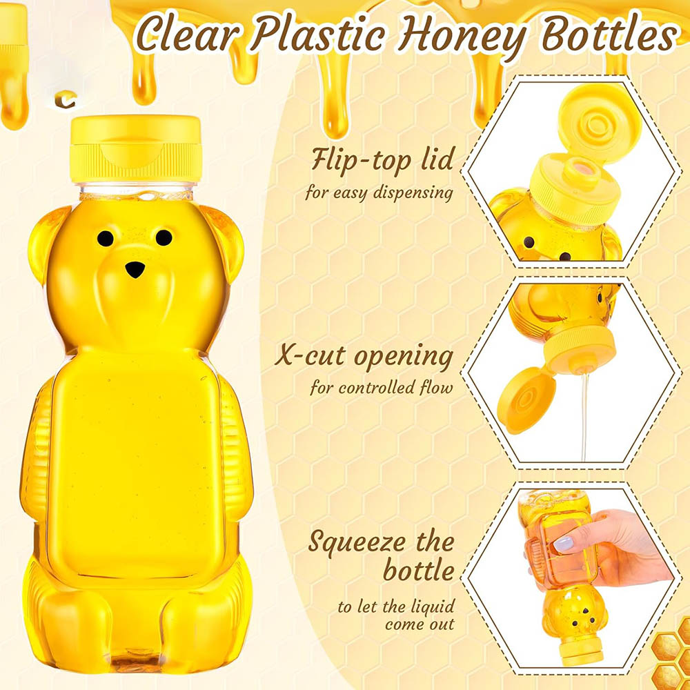 12oz Plastic Bear Honey Bottle - مراجعة Bear Canister وسعره