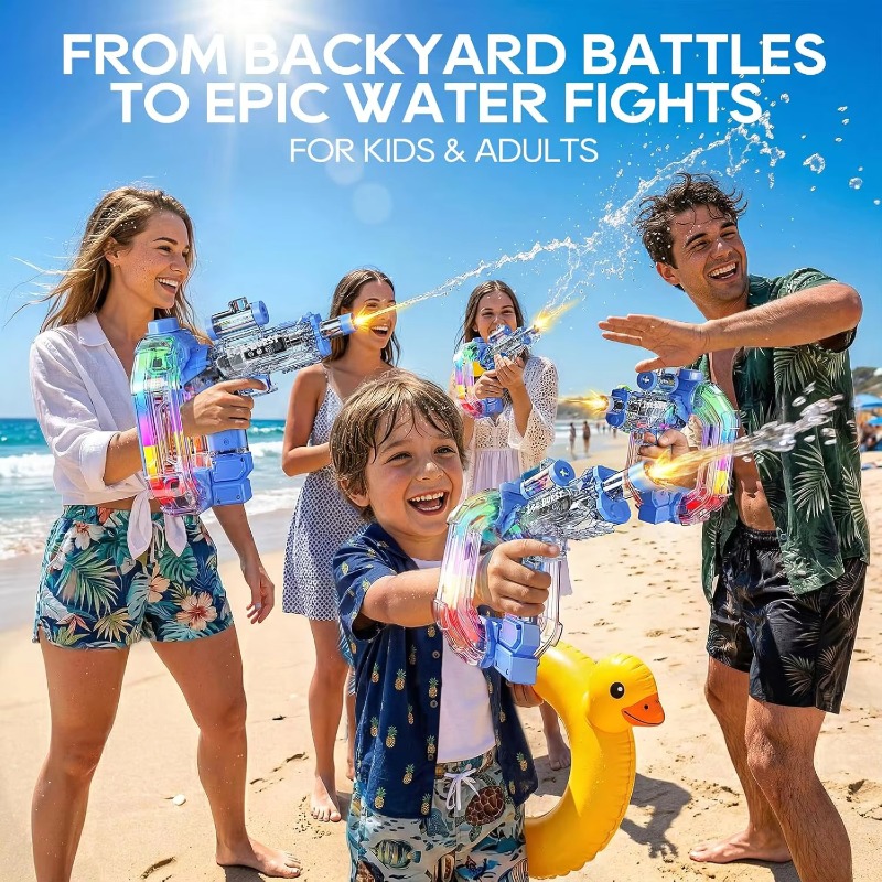 مسدسات مياه كهربائية على شكل ح - مراجعة Outdoor Camping Games For Kids وسعره