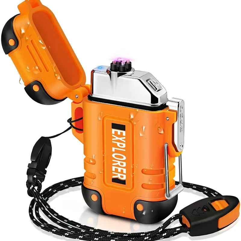 2023 جديد مقاوم للماء مزدوج قو - مراجعة Outdoor Windproof Lighter وسعره