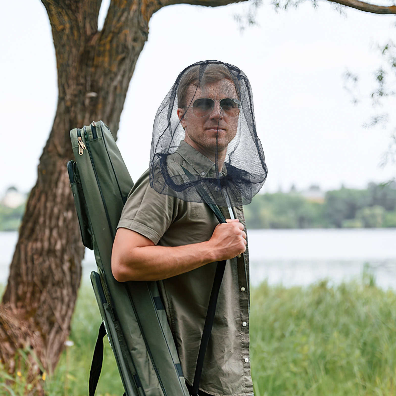 قطعتان من شبكة الرأس الخارجية  - مراجعة Outdoor Camping Mosquito Net وسعره