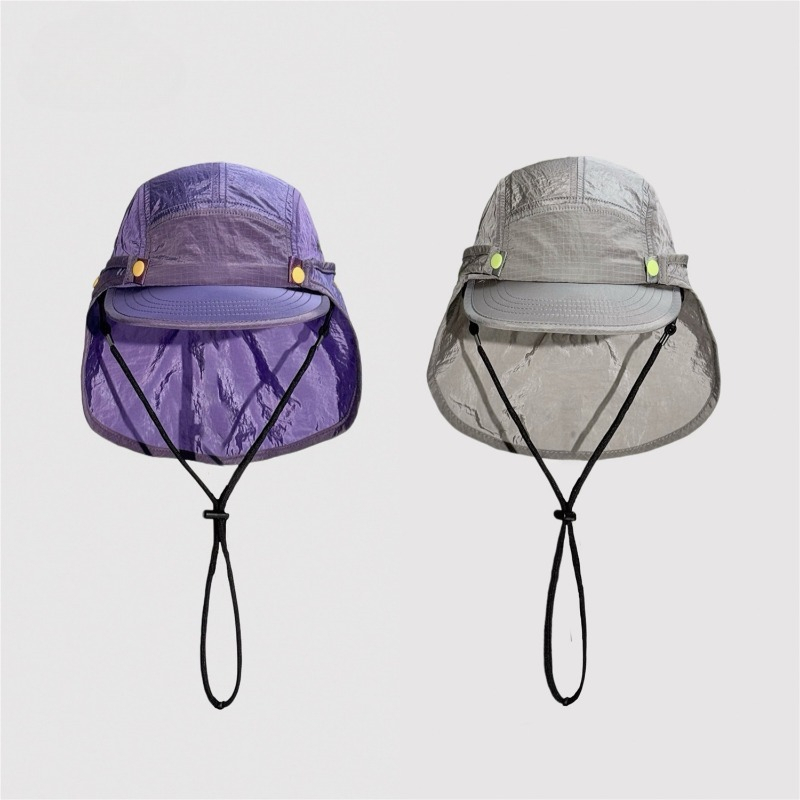 قبعة بيسبول يابانية قابلة للفص - مراجعة Camping Outdoor Quick Drying Sun Neck Protection Cap Hat وسعره