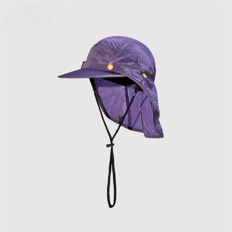 قبعة بيسبول يابانية قابلة للفص - مراجعة Camping Outdoor Quick Drying Sun Neck Protection Cap Hat وسعره