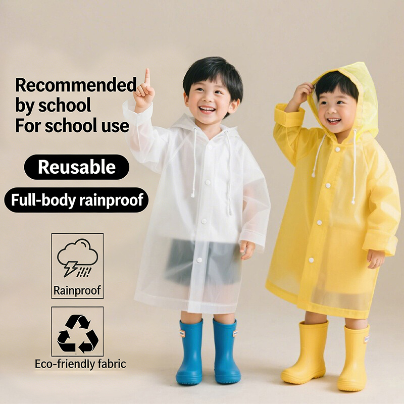 معطف مطر طويل للأطفال يستخدم ل - مراجعة Outdoor Camping Kids Activities وسعره