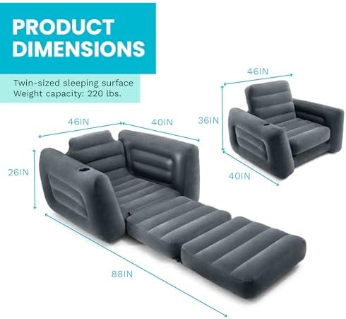 أريكة قابلة للنفخ 2 في 1 مع سر - مراجعة Inflatable Mattress وسعره