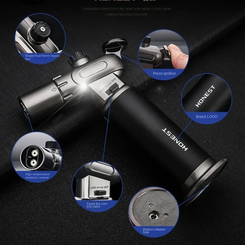HONEST معدن واحد ومزدوج النار  - مراجعة Outdoor Windproof Lighter وسعره