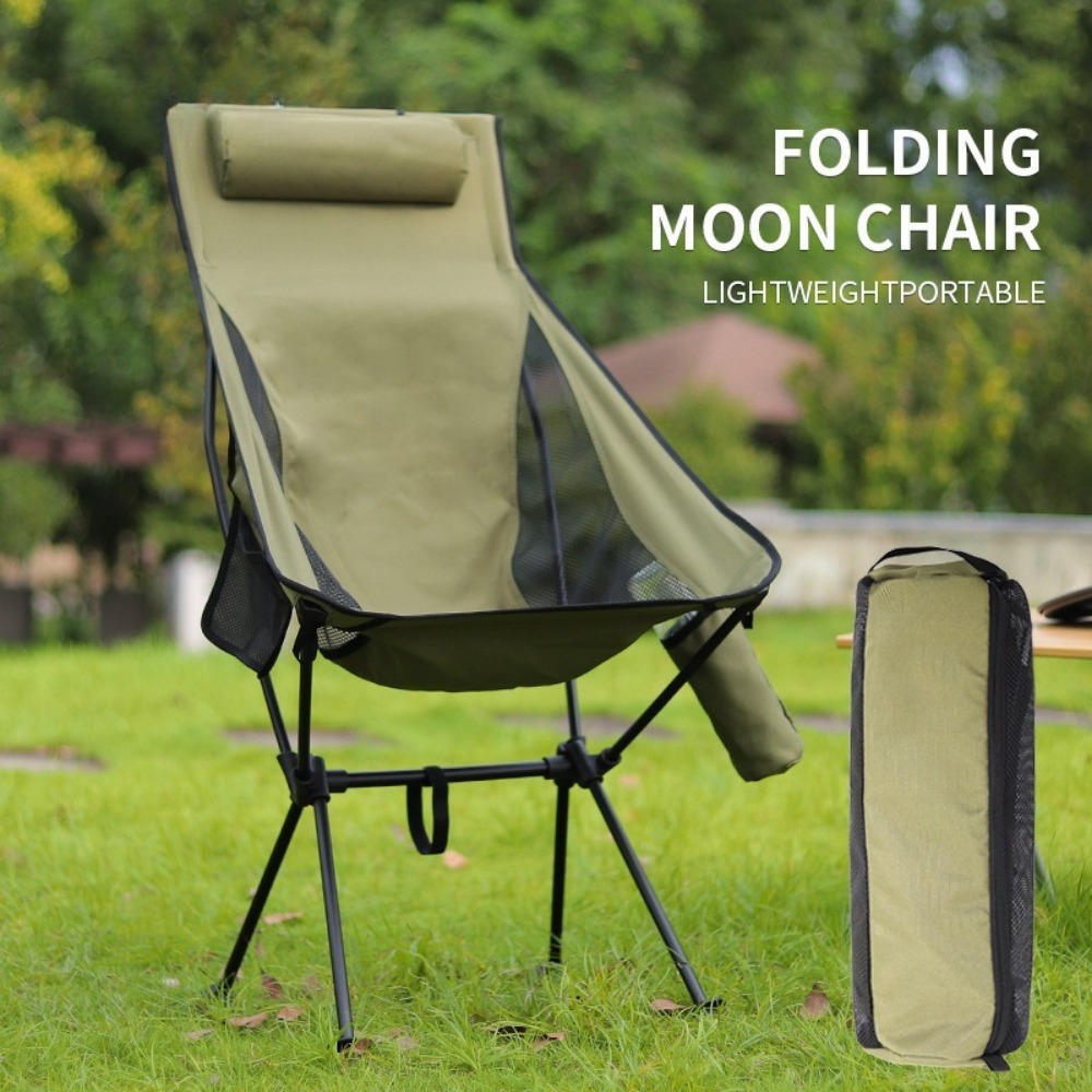 كرسي قمر قابل للطي ومحمول للاس - مراجعة Outdoor Camping Recliner وسعره