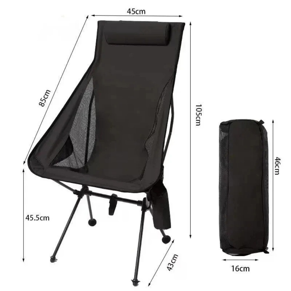 كرسي قمر قابل للطي ومحمول للاس - مراجعة Outdoor Camping Recliner وسعره