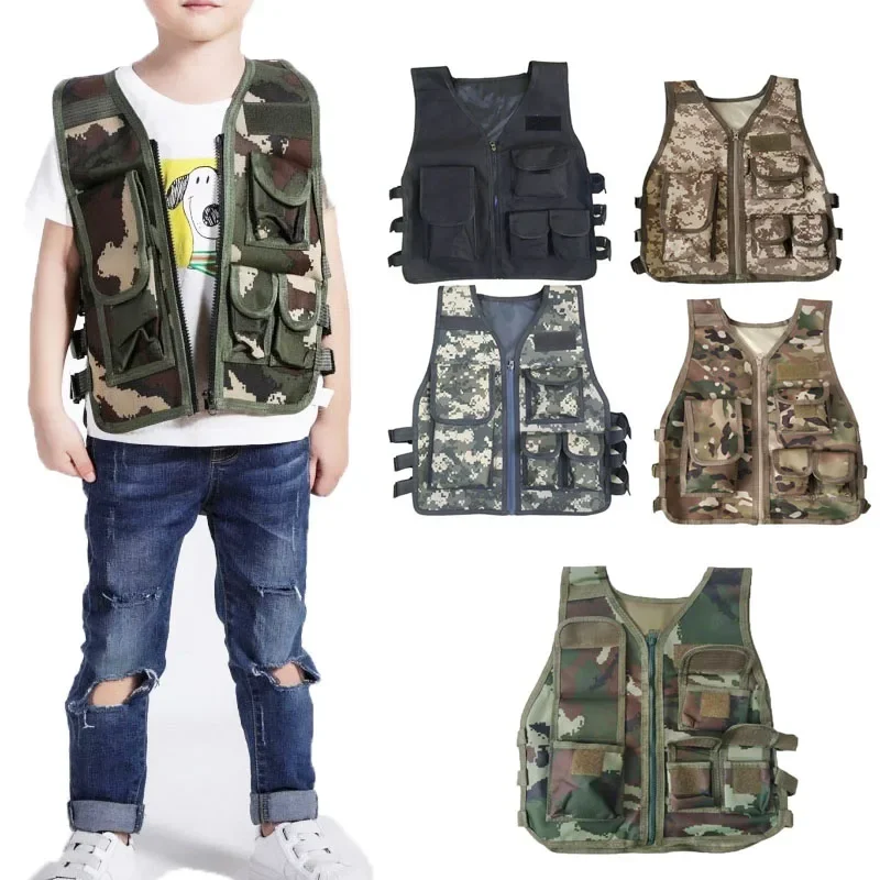 سترة تكتيكية للأطفال، زي عسكري - مراجعة Outdoor Camping Kids Activities وسعره
