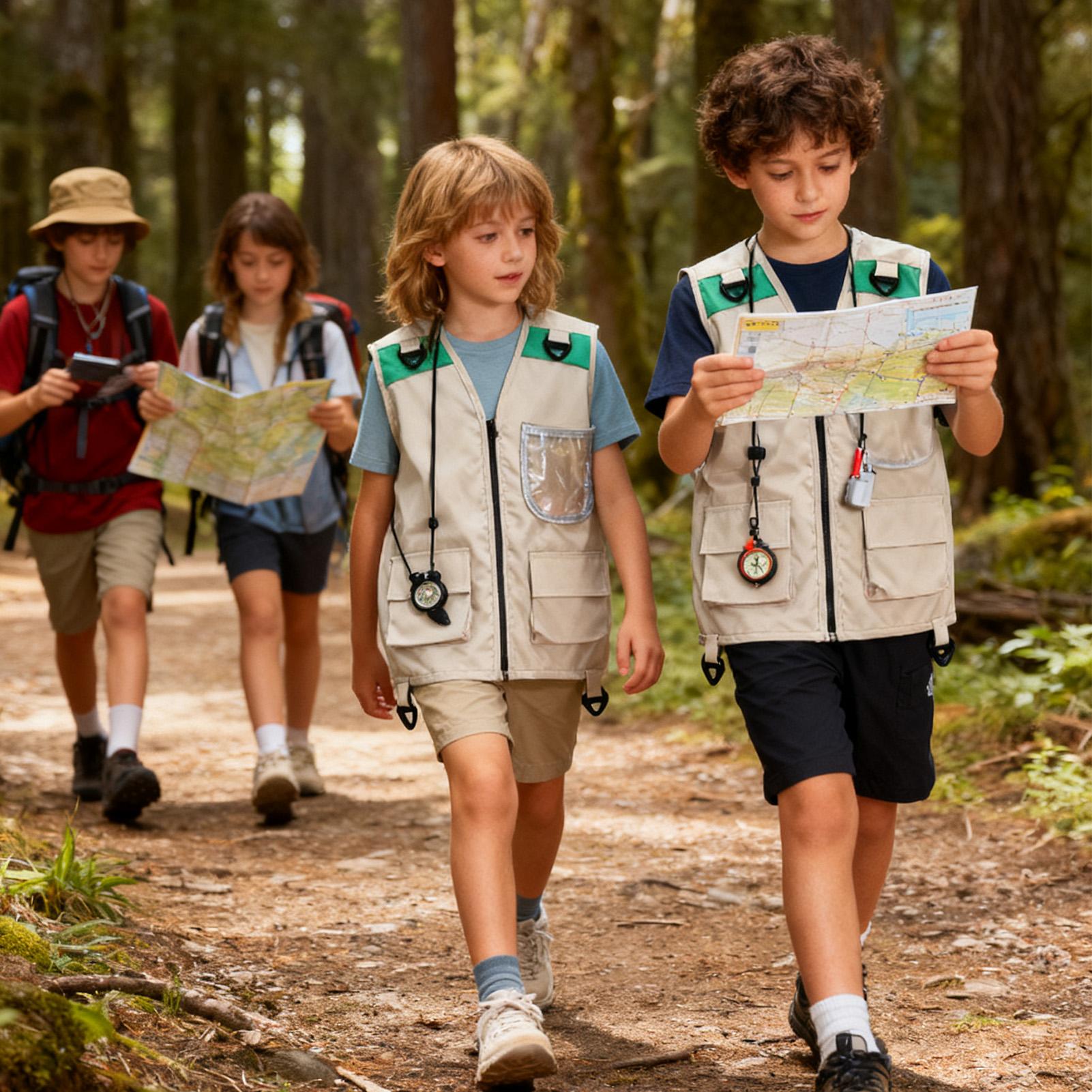 أطفال سترة لصيد السمك بلا أكما - مراجعة Outdoor Camping Kids Activities وسعره