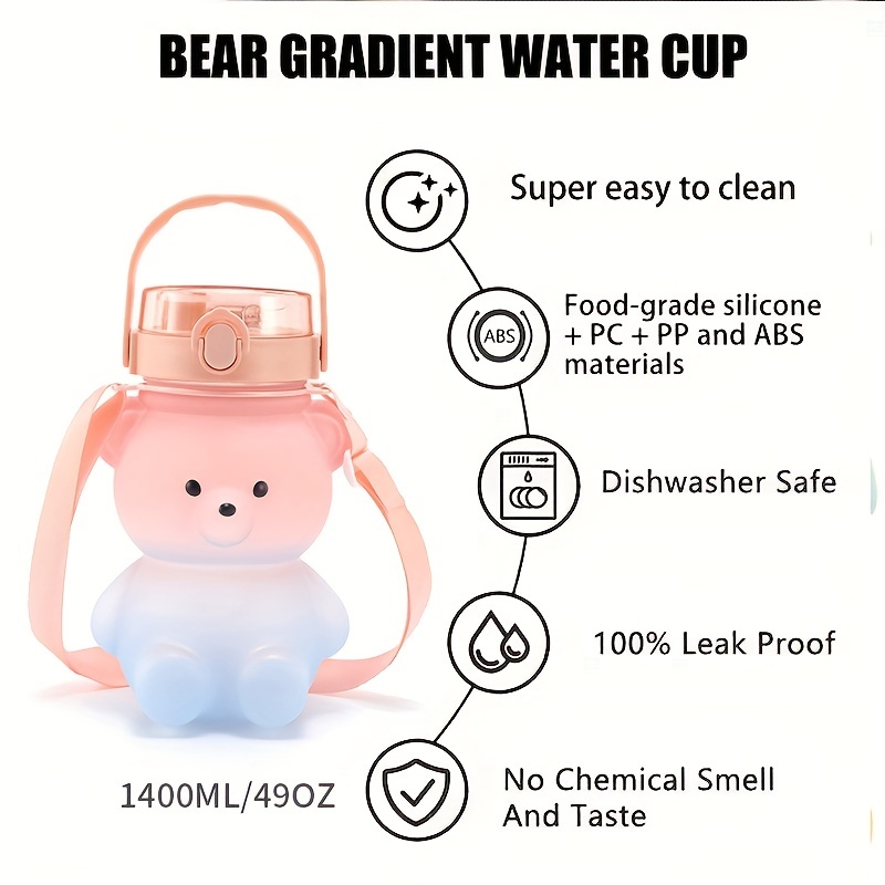 1 قطعة زجاجة ماء الدب لطيف خال - مراجعة Bear Canister وسعره